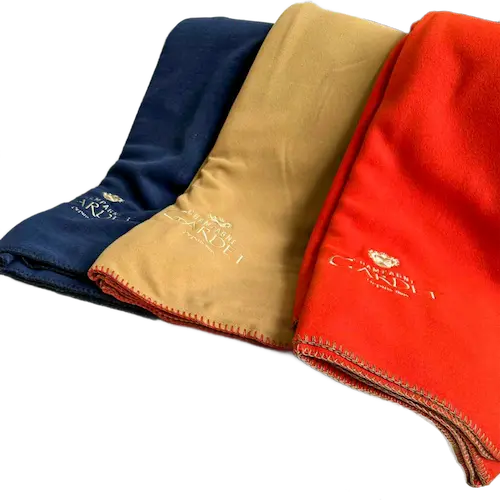 GARDET Bestickter Plaid · Marine / Beige / Orange